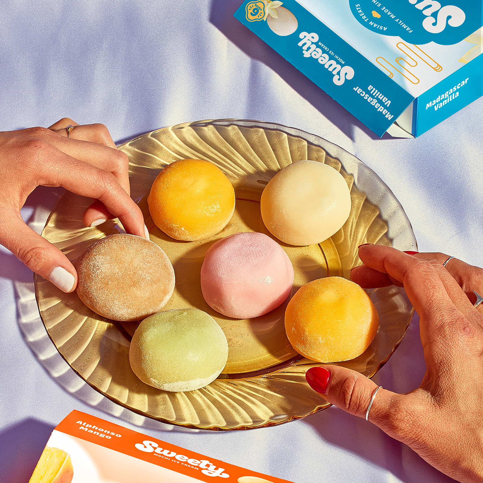 plate of assorted Sweety flavors